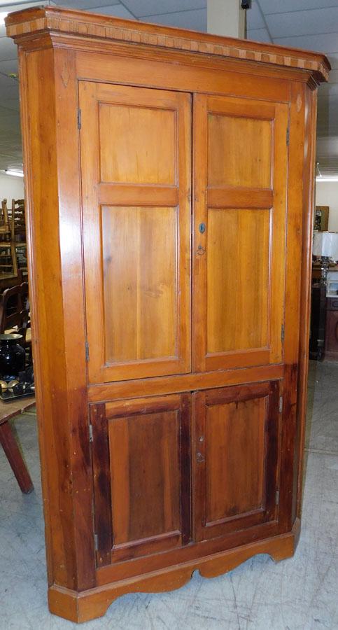 19th C NJ Cherry Corner Cabinet (1 of 4)