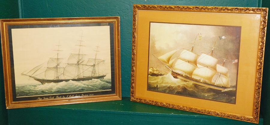 Two Framed & Matted Clipper Ship Prints (1 of 6)
