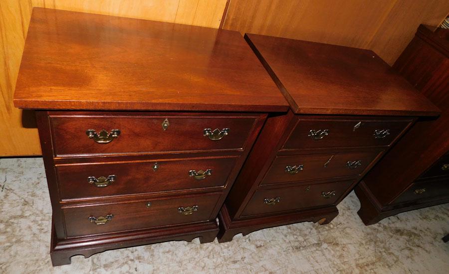 Pair Mahogany 3 Drawer Night Stands By Craftique (1 of 4)