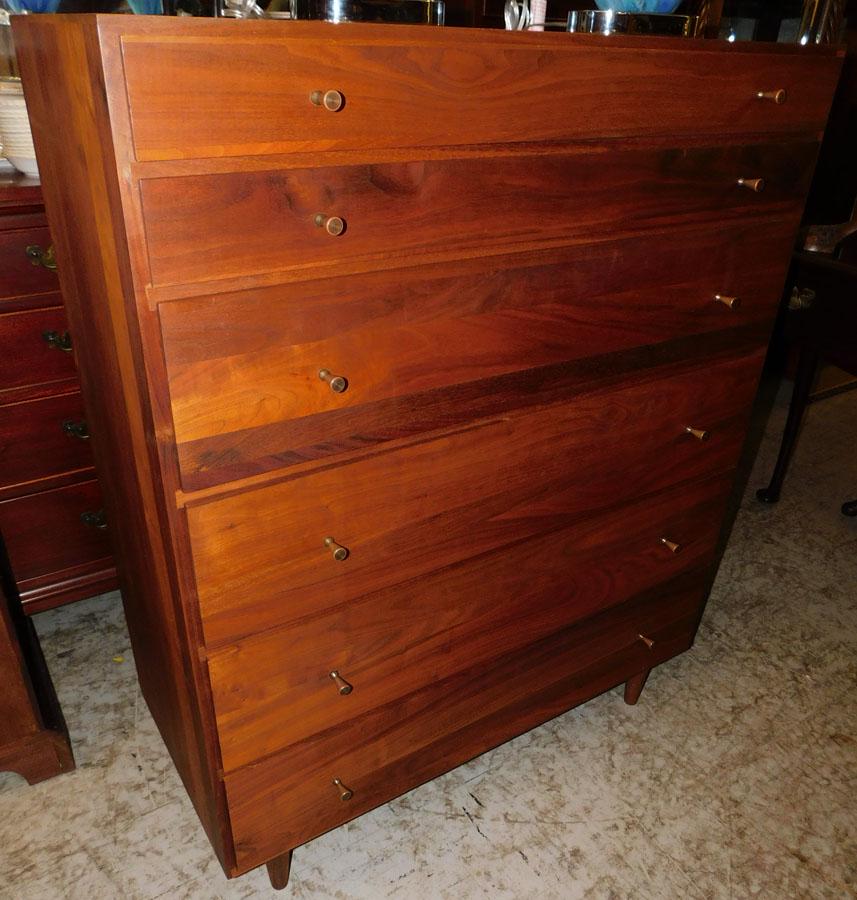 MCM Walnut 6 Drawer Chest (1 of 5)