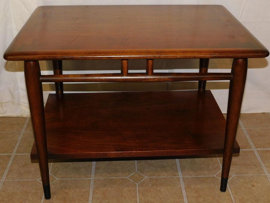 MCM Walnut Inlay End Table By Lane (1 of 5)