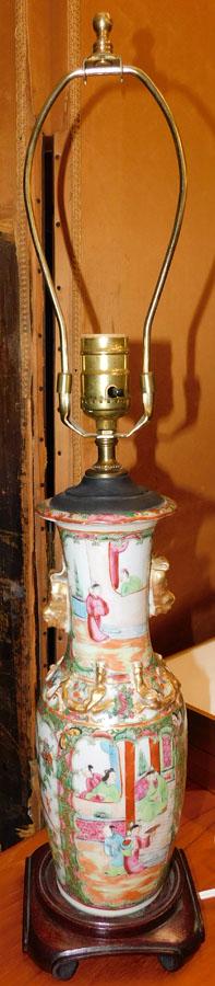 Rose Medallion Vase Lamp (1 of 3)