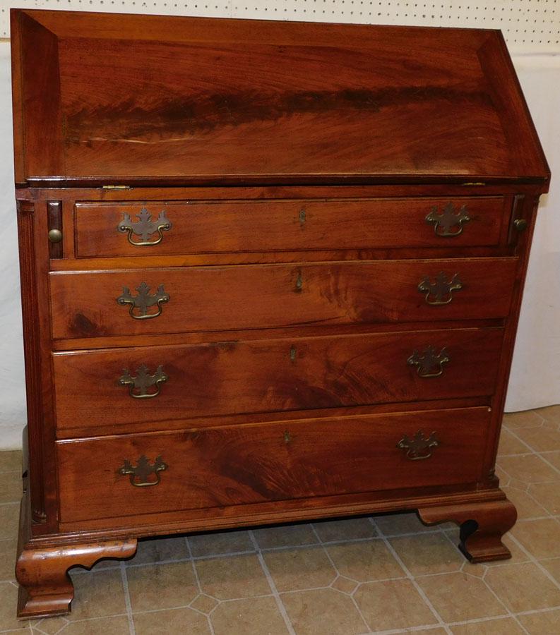 19th C Walnut PA Chippendale Slant Front Desk (1 of 8)