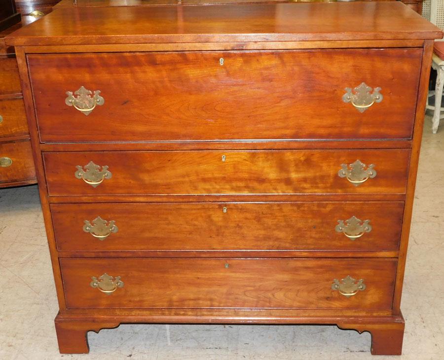 19th C Cherry 4 Drawer Chest (1 of 5)
