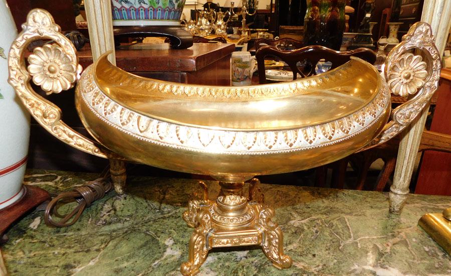 19th C Regency Silver Gilt Footed Center Bowl (1 of 4)