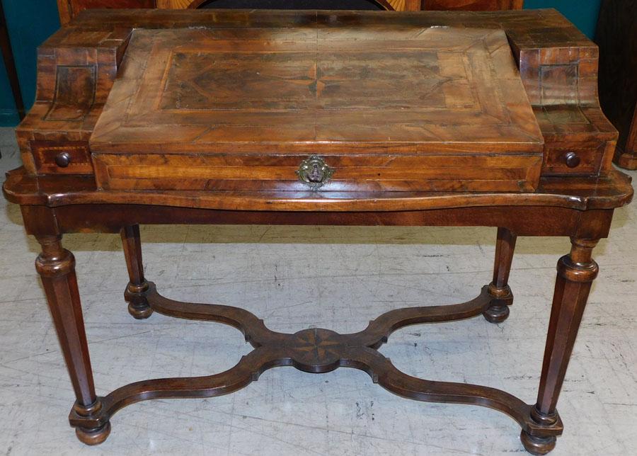 19th C Walnut Inlay Desk (1 of 11)