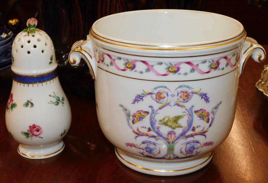 Richard Genori Muffineer & Cache Pot: Richard Genori Muffineer & Cache Pot. 5 1/4" H