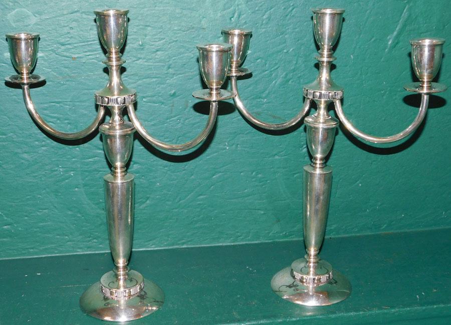 Mueek-Cary Sterling 3 Candle  Candelabra (1 of 3)