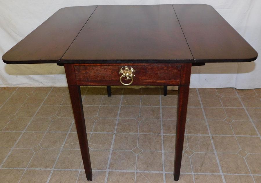 19th C Mahogany Drop Leaf Table (1 of 4)