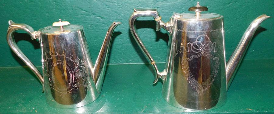 Two Silver Plate Tea Pots (1 of 5)