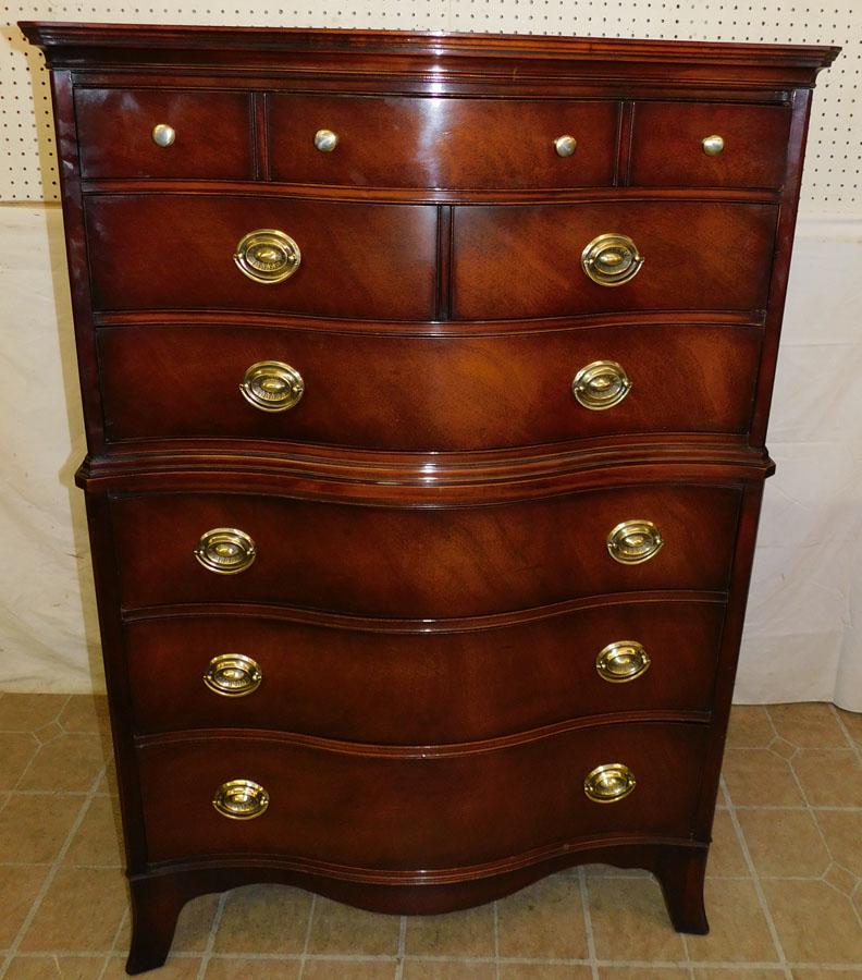 Mahogany 6 Drawer Tall Chest By Drexel (1 of 6)