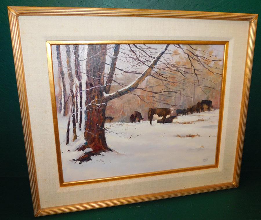 OOB Cattle In Snow Scene - Signed (1 of 6)