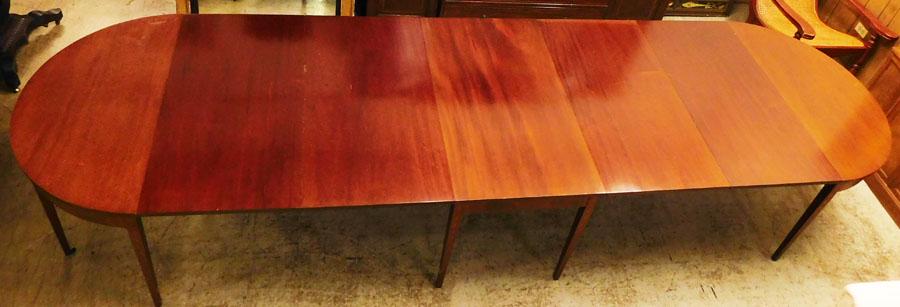 Mahog Inlay Custom Made Three Part Dining Table (1 of 6)