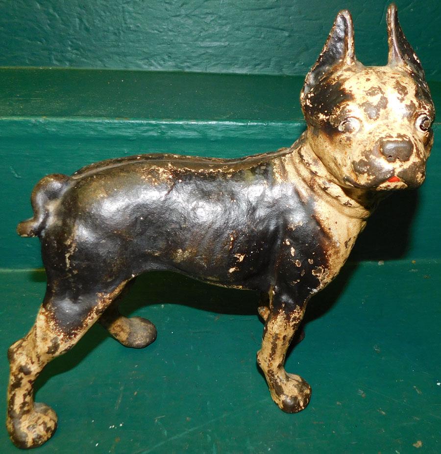 Antique Painted Cast Iron Boxer Door Stop (1 of 4)
