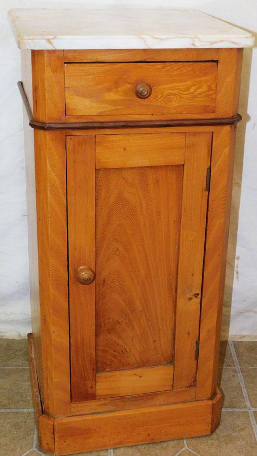 19th C Marble Top Walnut Night Stand (1 of 5)