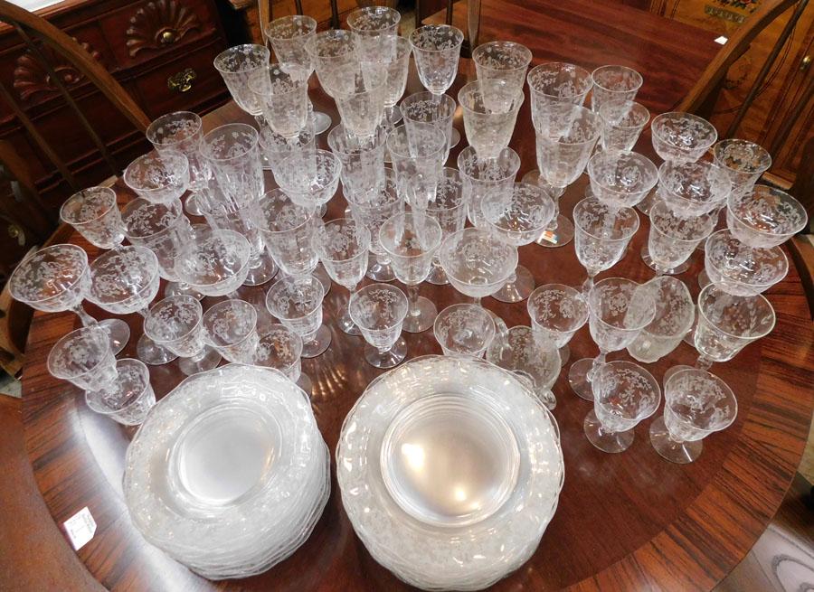 81 Pc Fostoria Glassware (1 of 3)