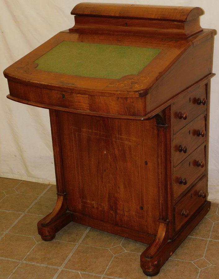 19th C Walnut Inlay Davenport Desk (1 of 7)