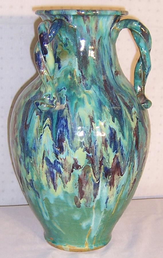 249 A. R. Cole Pottery Jug from Sanford NC. Multicolor