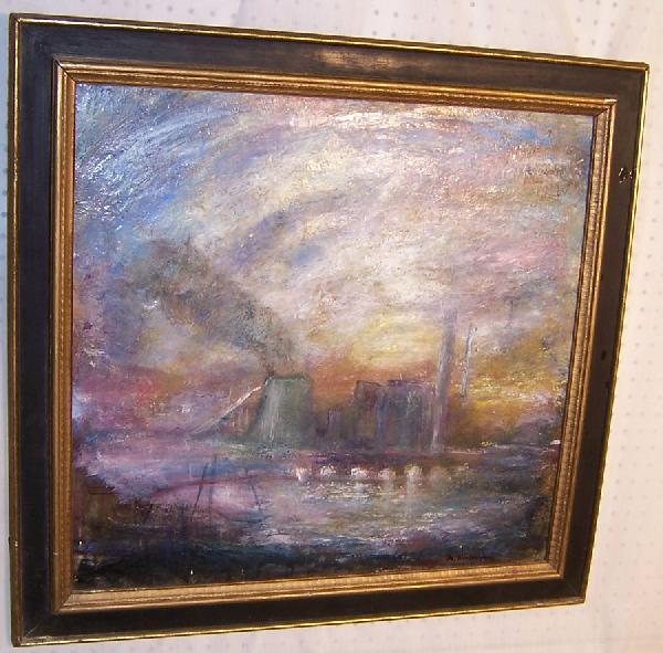 Oil on board. Signed A. Nicholson.: Oil on board. Signed A. Nicholson. 30" tall x 31" wide.