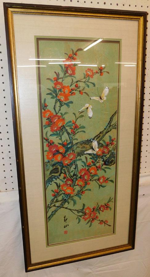 Framed Oriental Butterfly Watercolor (1 of 4)