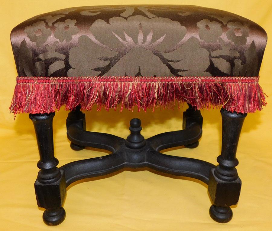 Early Jacobean Bench W/ Silk Upholstery (1 of 2)