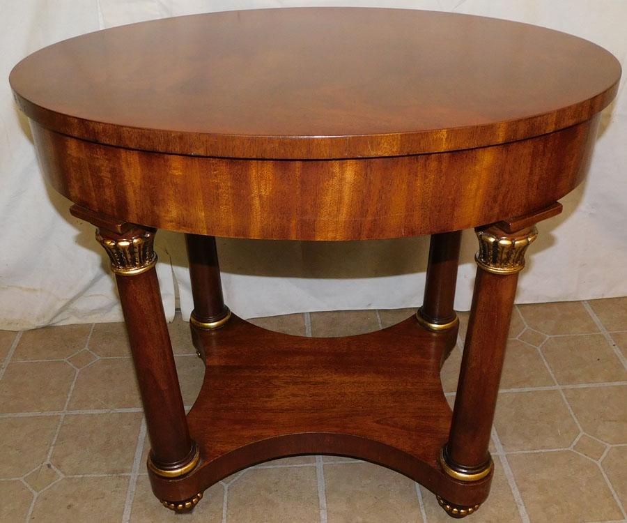 Mahogany Oval & Gilt Paint Tea Table (1 of 5)