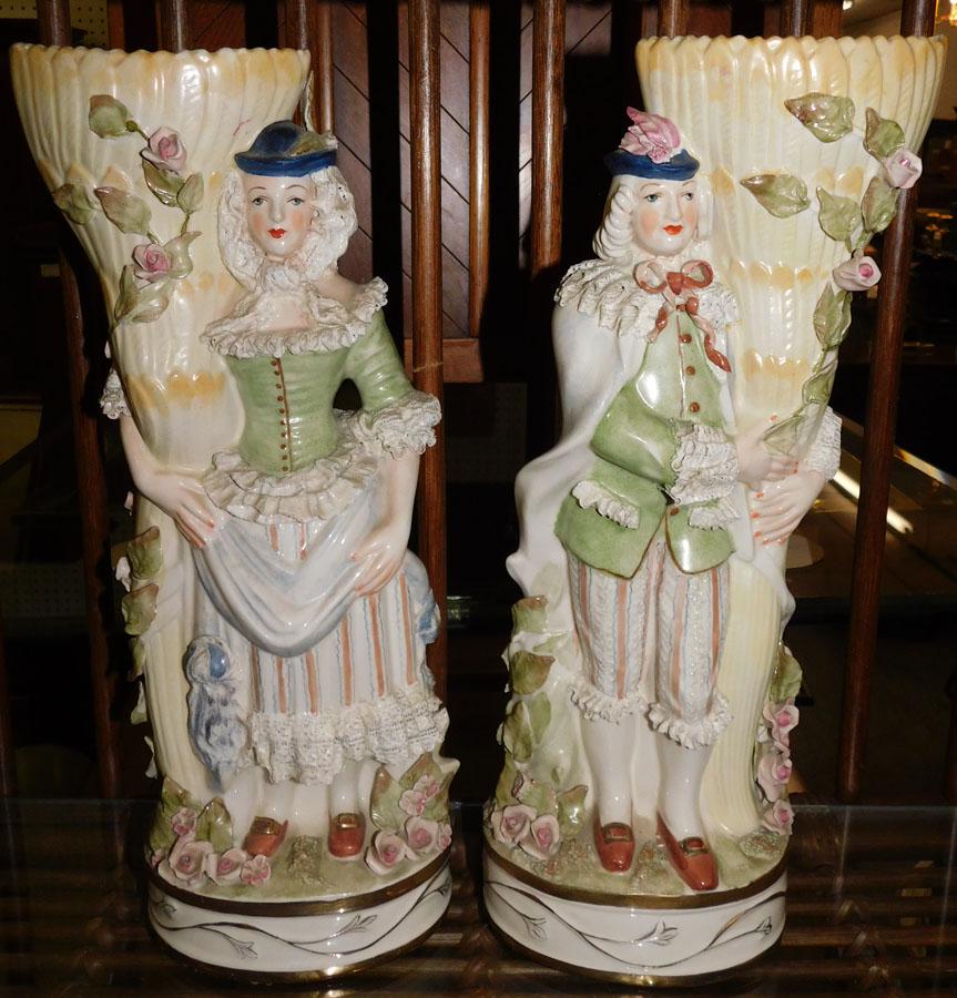 Pair Figural Spill Vases (1 of 6)