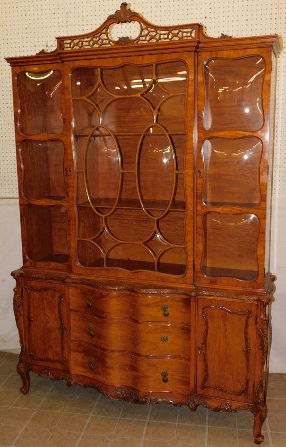 Bleached Mahogany Breakfront By Batesville: Bleached Mahogany Breakfront By Batesville. 54" W 15" D 80 3/4" H