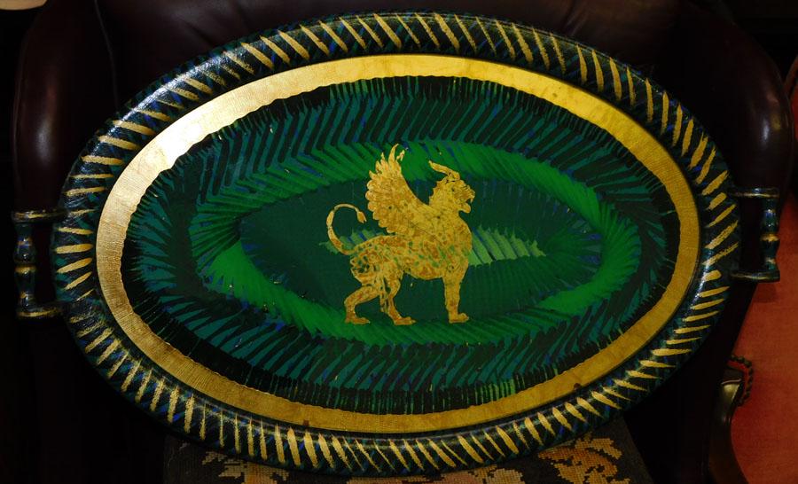 Reverse Paint On Glass Decorated Tray (1 of 4)