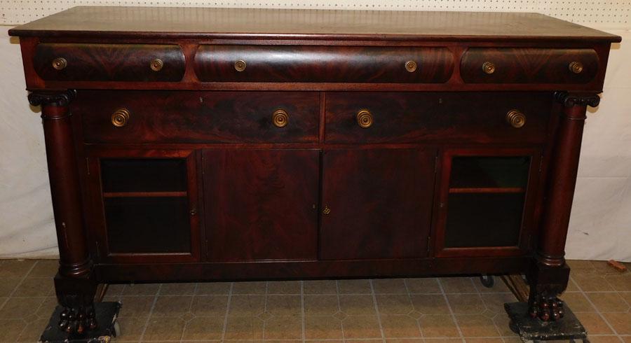 Mahogany Claw Foot Sideboard (1 of 7)