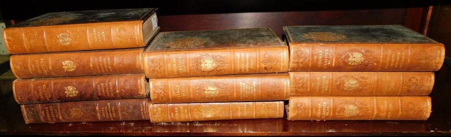 Ten Leather Volumes " German Classics" (1 of 4)
