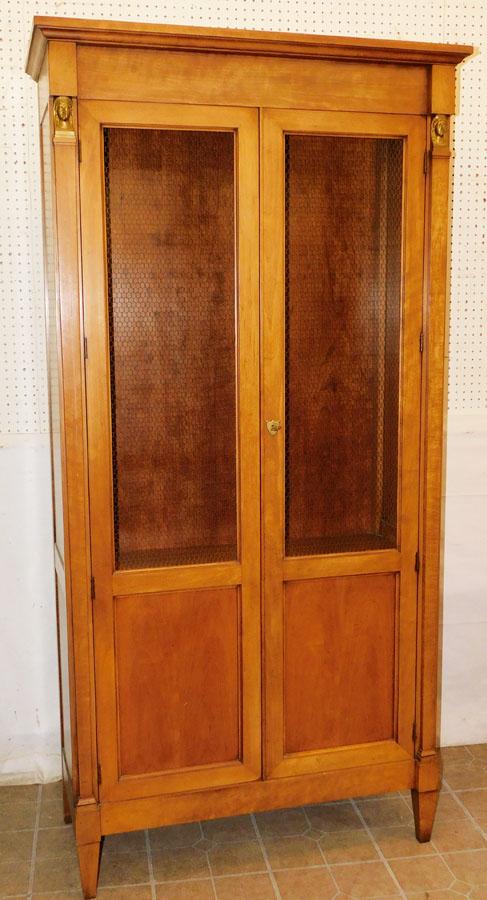 Cherry Cabinet W/ Neoclassical Style Brass Mnts (1 of 7)