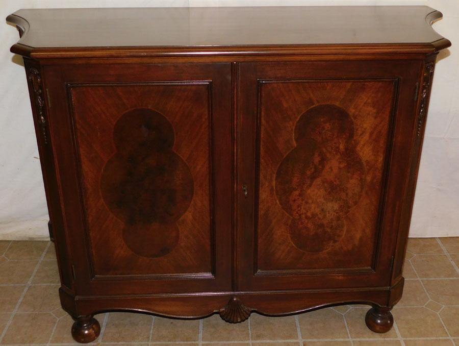 Walnut Inlay Server: Walnut Inlay Server. 51 1/2" W 22" D 35 1/2" H