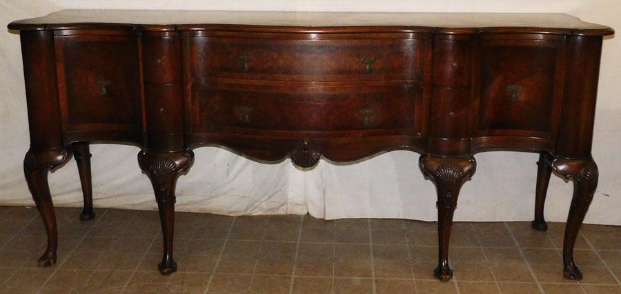Walnut Inlay Shell Carved Sideboard (1 of 9)