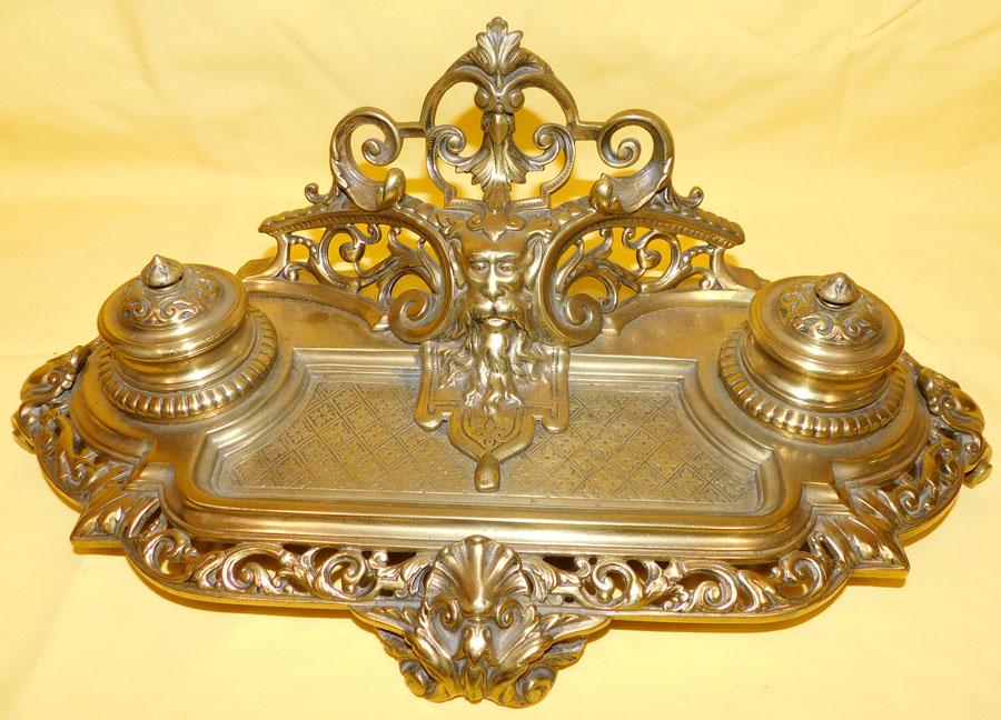 Large Brass Inkwell (1 of 3)