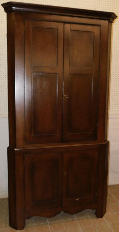 19th C Pine Corner Cabinet - 2 Piece (1 of 3)