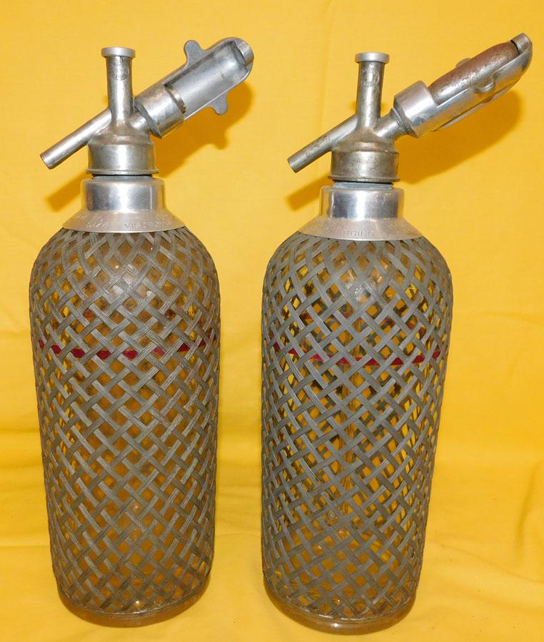 Pair Vintage Seltzer Bottles (1 of 3)