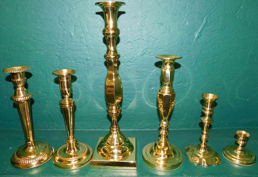 Lot 6 Baldwin Brass Candlesticks (1 of 4)