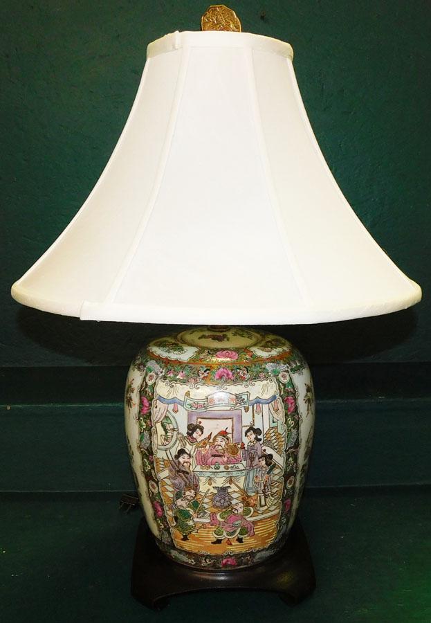 Oriental Vase Made Into Lamp (1 of 3)