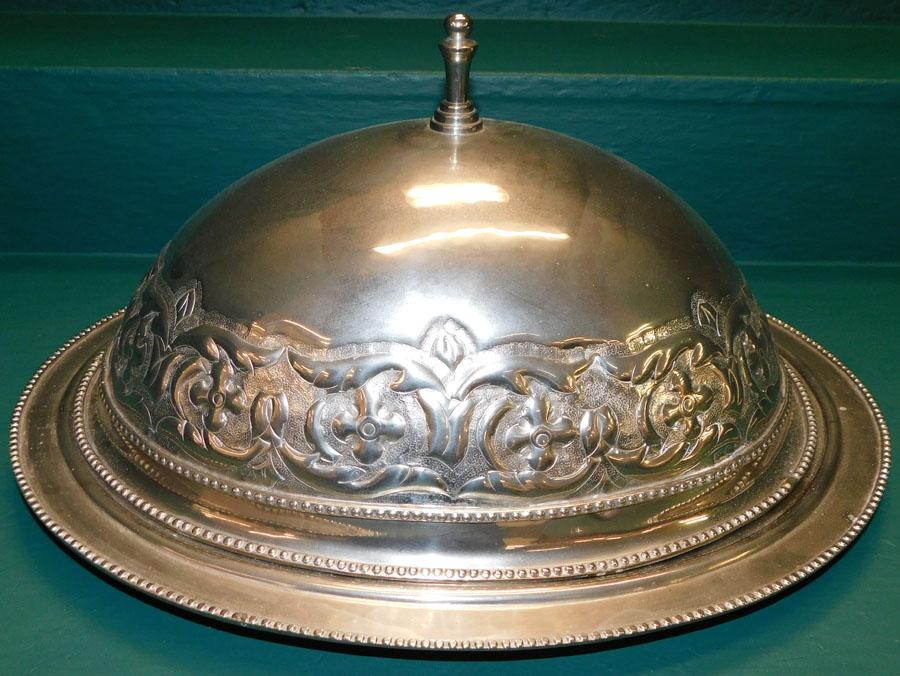 Silver Plate Meat Dome W/ Tray (1 of 4)