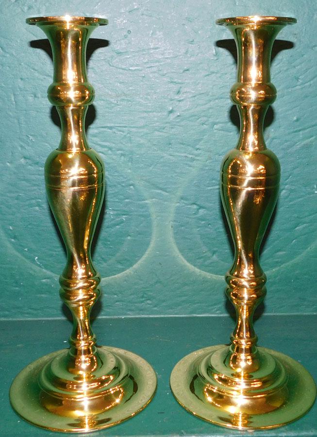 Pair Large Baldwin Brass Candlesticks (1 of 3)