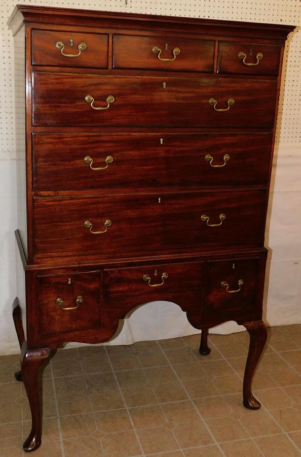 19th C Mahogany Queen Ann 2 Part Highboy (1 of 7)