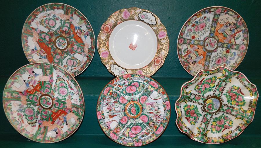Six Oriental Porcelain Plates (1 of 9)