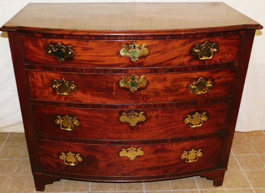 Antique Mahogany 4 Drawer Chest (1 of 5)