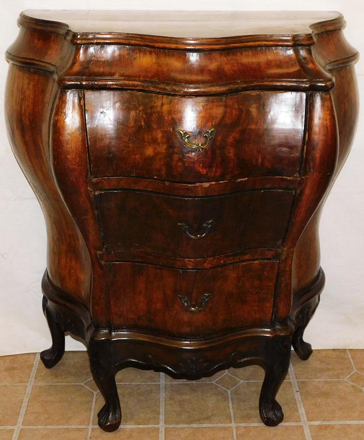 19th C Burl Walnut Bombay Commode (1 of 5)