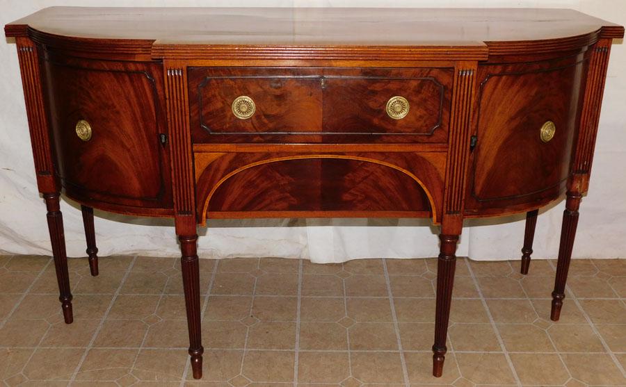 19th C Mahogany Banded Sheraton Sideboard (1 of 9)
