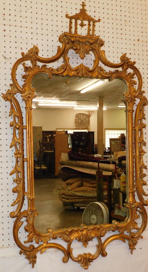 Gilt Frame Pagoda Chippendale Mirror (1 of 5)