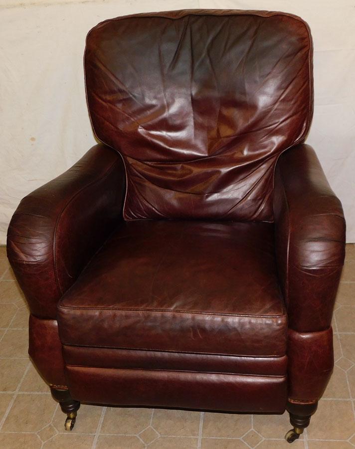 Craftique Leather Recliner: Craftique Leather Recliner. 41" H