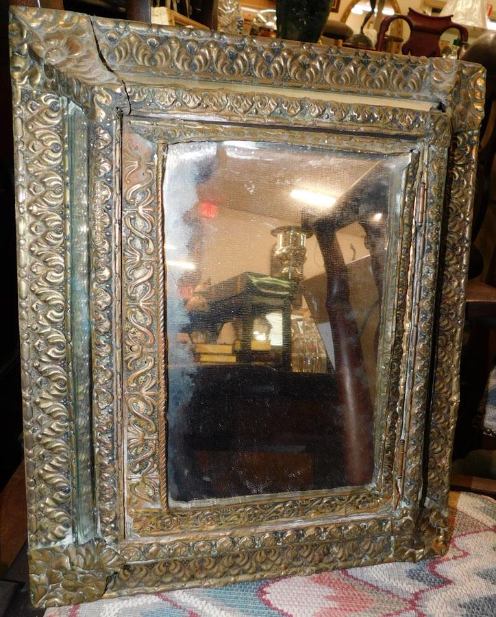 French Mirrored Brass Key Box: French Mirrored Brass Key Box. 14 1/2" x 17 1/2"