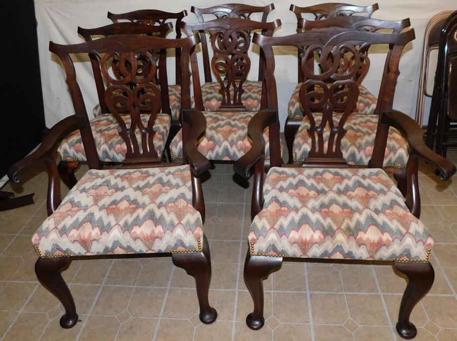 8 19th C Queen Anne Mahogany Dining Chairs (1 of 4)
